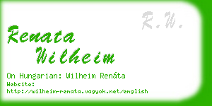 renata wilheim business card